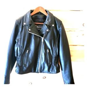 Top Grain Leather Womens Motorcycle Jacket